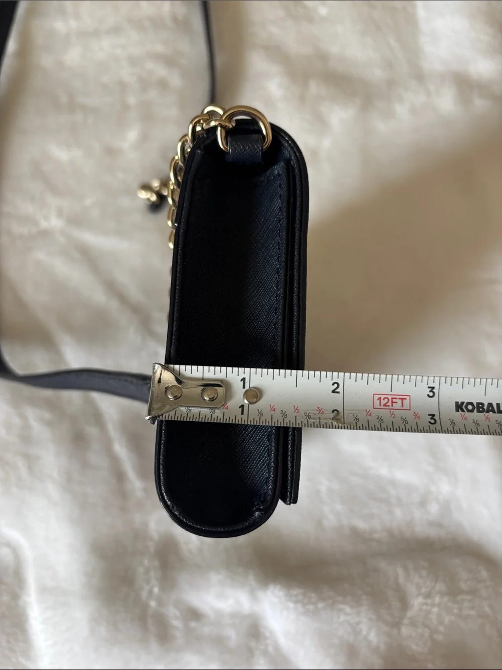 Kate Spade Navy Crossbody Bag with Gold Chain